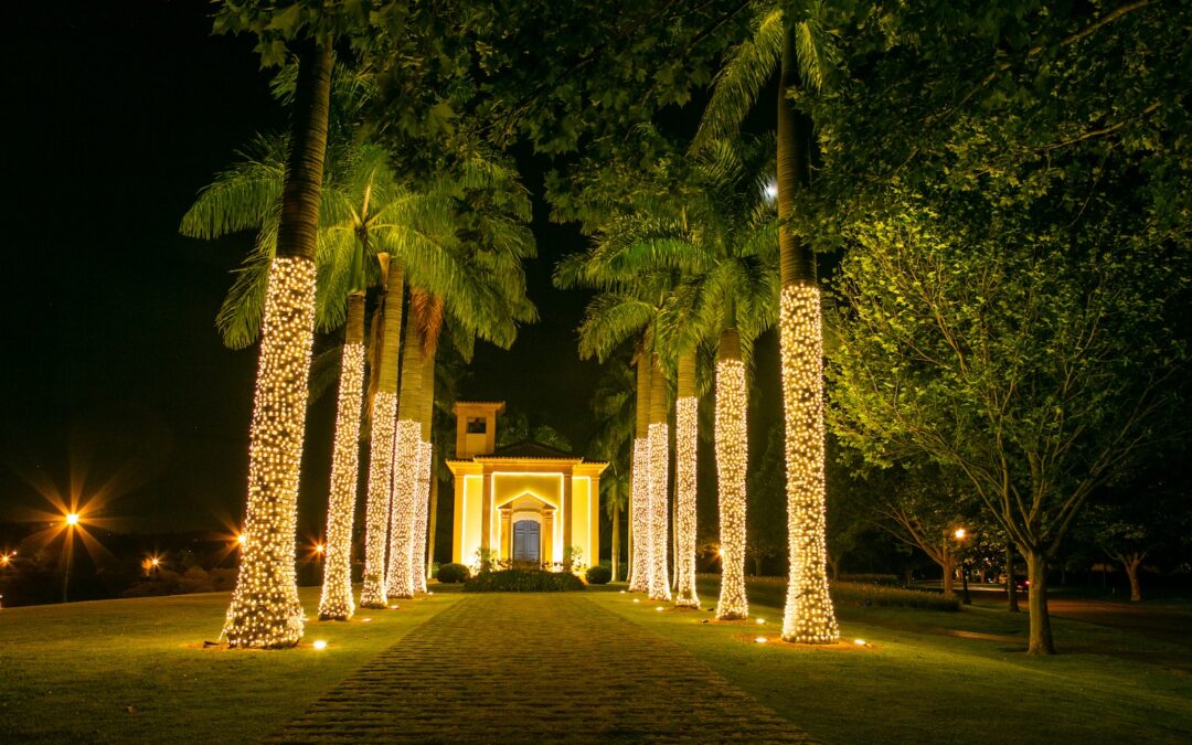 A encantadora iluminação de Natal