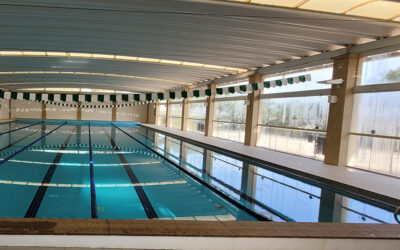 Manutenção na cobertura da Piscina do Clube da Mata